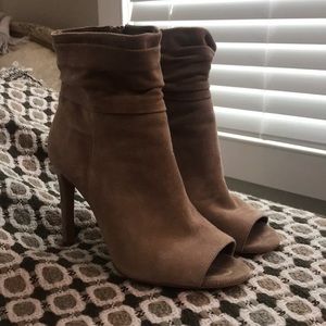 Vince Camuto open toe booties!